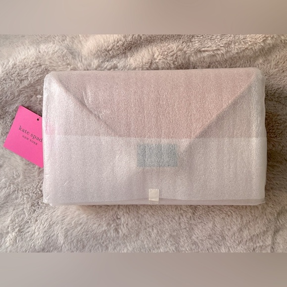 NWT Kate Spade New York Anna Medium Leather Envelope Clutch Crossbody Mochi Pink - Picture 4 of 10